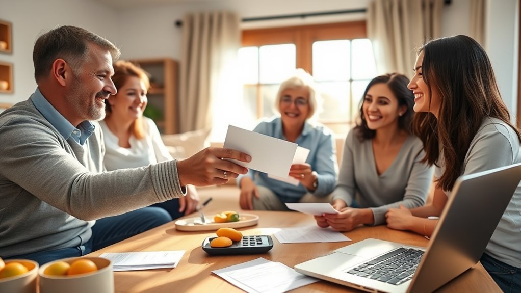 Familie und Freunde Unterstützung