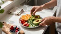 Healthy Eating Fruits And Microgreens