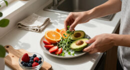Healthy Eating Fruits And Microgreens